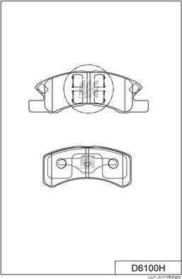 MK Kashiyama D6100H - Тормозные колодки, дисковые, комплект autospares.lv