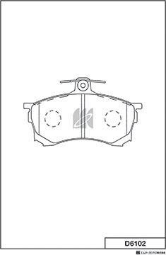 MK Kashiyama D6102 - Тормозные колодки, дисковые, комплект autospares.lv