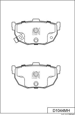 ADVICS-SEA R2N023T - Тормозные колодки, дисковые, комплект autospares.lv