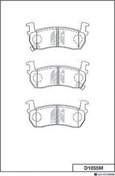 MK Kashiyama D1055M - Тормозные колодки, дисковые, комплект autospares.lv