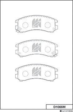 MK Kashiyama D1066M - Тормозные колодки, дисковые, комплект autospares.lv