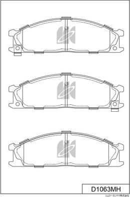 MK Kashiyama D1063MH - Тормозные колодки, дисковые, комплект autospares.lv