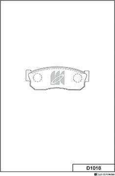 MK Kashiyama D1018 - Тормозные колодки, дисковые, комплект autospares.lv