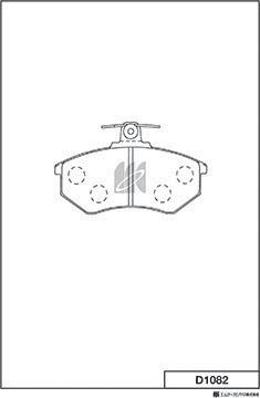 MK Kashiyama D1082 - Тормозные колодки, дисковые, комплект autospares.lv