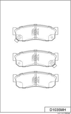 MK Kashiyama D1035MH - Тормозные колодки, дисковые, комплект autospares.lv