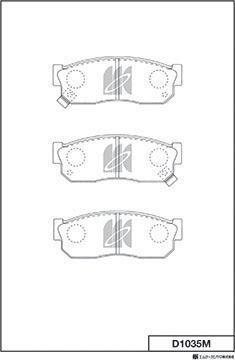 MK Kashiyama D1035M - Тормозные колодки, дисковые, комплект autospares.lv