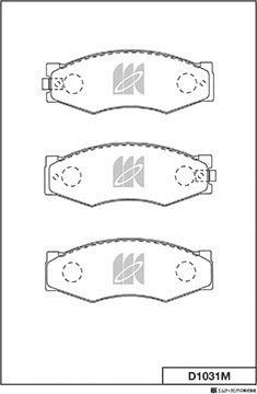 MK Kashiyama D1031M - Тормозные колодки, дисковые, комплект autospares.lv