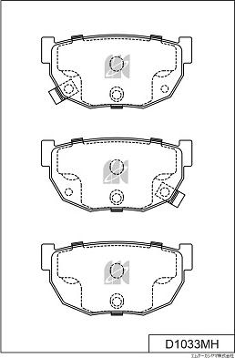 MK Kashiyama D1033MH - Тормозные колодки, дисковые, комплект autospares.lv