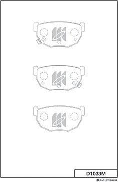 MK Kashiyama D1033M - Тормозные колодки, дисковые, комплект autospares.lv