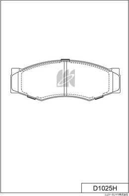 MK Kashiyama D1025H - Тормозные колодки, дисковые, комплект autospares.lv