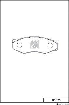 MK Kashiyama D1025 - Тормозные колодки, дисковые, комплект autospares.lv