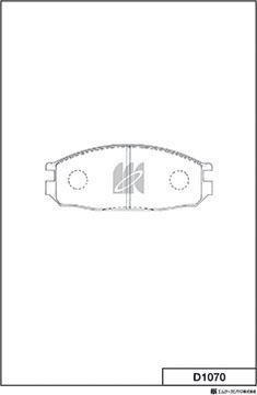 MK Kashiyama D1070 - Тормозные колодки, дисковые, комплект autospares.lv
