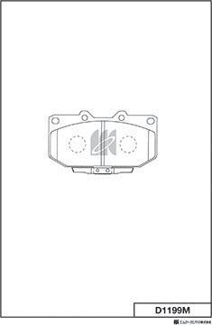 MK Kashiyama D1199M - Тормозные колодки, дисковые, комплект autospares.lv