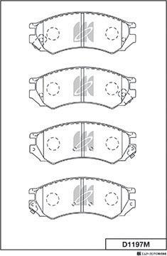 MK Kashiyama D1197M - Тормозные колодки, дисковые, комплект autospares.lv