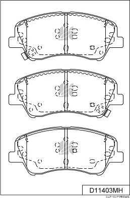 MK Kashiyama D11403MH - Тормозные колодки, дисковые, комплект autospares.lv