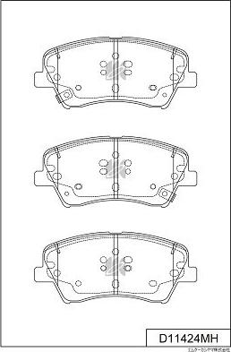 MK Kashiyama D11424MH - Тормозные колодки, дисковые, комплект autospares.lv