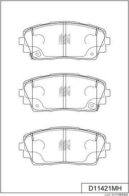 MK Kashiyama D11421MH - Тормозные колодки, дисковые, комплект autospares.lv