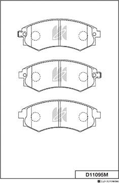 MK Kashiyama D11095M - Тормозные колодки, дисковые, комплект autospares.lv