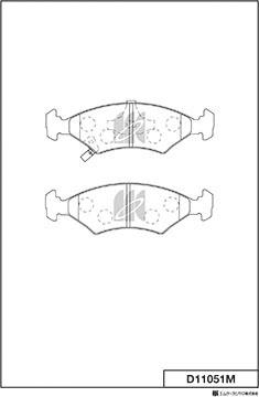 MK Kashiyama D11051M - Тормозные колодки, дисковые, комплект autospares.lv