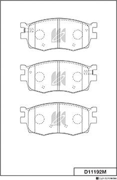 MK Kashiyama D11192M - Тормозные колодки, дисковые, комплект autospares.lv