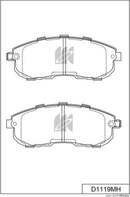 MK Kashiyama D1119MH - Тормозные колодки, дисковые, комплект autospares.lv