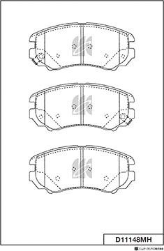 MK Kashiyama D11148MH - Тормозные колодки, дисковые, комплект autospares.lv