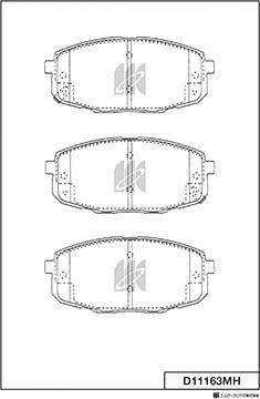 MK Kashiyama D11163MH - Тормозные колодки, дисковые, комплект autospares.lv