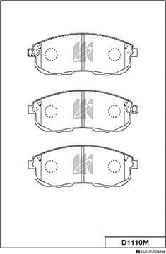 MK Kashiyama D1110M - Тормозные колодки, дисковые, комплект autospares.lv