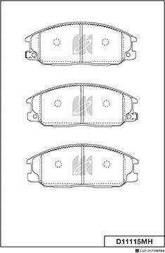 MK Kashiyama D11115MH - Тормозные колодки, дисковые, комплект autospares.lv