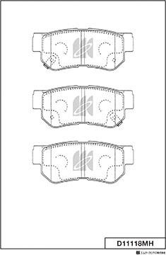 MK Kashiyama D11118MH - Тормозные колодки, дисковые, комплект autospares.lv