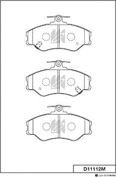 MK Kashiyama D11112M - Тормозные колодки, дисковые, комплект autospares.lv