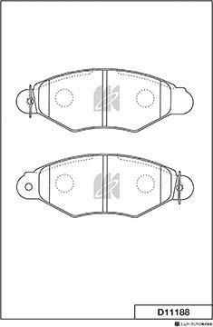 MK Kashiyama D11188 - Тормозные колодки, дисковые, комплект autospares.lv