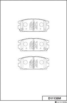 MK Kashiyama D11139M - Тормозные колодки, дисковые, комплект autospares.lv