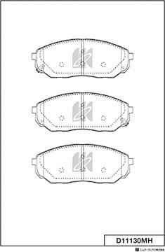 MK Kashiyama D11130MH - Тормозные колодки, дисковые, комплект autospares.lv