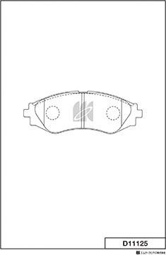 MK Kashiyama D11125 - Тормозные колодки, дисковые, комплект autospares.lv