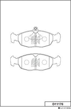 MK Kashiyama D11176 - Тормозные колодки, дисковые, комплект autospares.lv