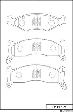 MK Kashiyama D11178M - Тормозные колодки, дисковые, комплект autospares.lv