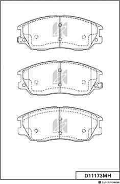 MK Kashiyama D11173MH - Тормозные колодки, дисковые, комплект autospares.lv