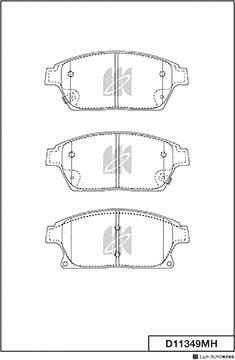 MK Kashiyama D11349MH - Тормозные колодки, дисковые, комплект autospares.lv