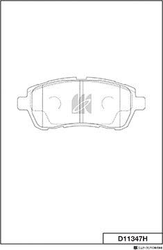 MK Kashiyama D11347H - Тормозные колодки, дисковые, комплект autospares.lv