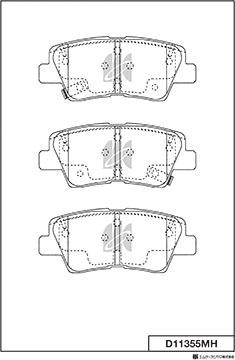 MK Kashiyama D11355MH - Тормозные колодки, дисковые, комплект autospares.lv