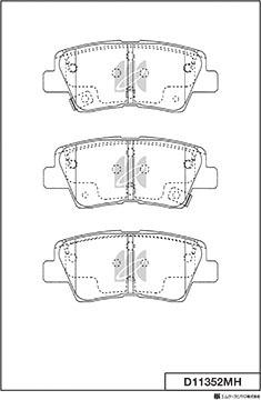 MK Kashiyama D11352MH - Тормозные колодки, дисковые, комплект autospares.lv