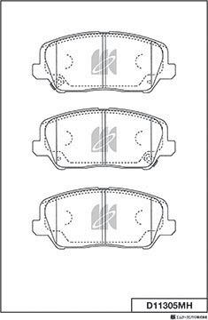 MK Kashiyama D11305MH - Тормозные колодки, дисковые, комплект autospares.lv