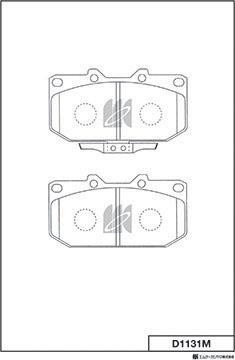 MK Kashiyama D1131M - Тормозные колодки, дисковые, комплект autospares.lv