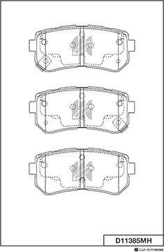 OSSCA 29141 - Тормозные колодки, дисковые, комплект autospares.lv