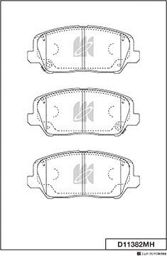 MK Kashiyama D11382MH - Тормозные колодки, дисковые, комплект autospares.lv