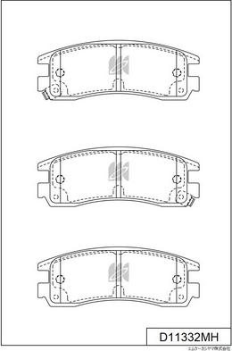 MK Kashiyama D11332MH - Тормозные колодки, дисковые, комплект autospares.lv