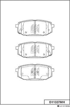 MK Kashiyama D11337MH - Тормозные колодки, дисковые, комплект autospares.lv