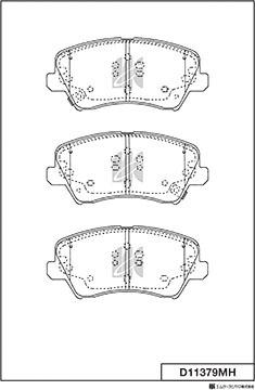 MK Kashiyama D11379MH - Тормозные колодки, дисковые, комплект autospares.lv