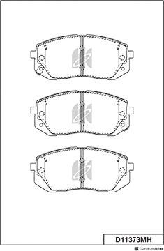 MK Kashiyama D11373MH - Тормозные колодки, дисковые, комплект autospares.lv